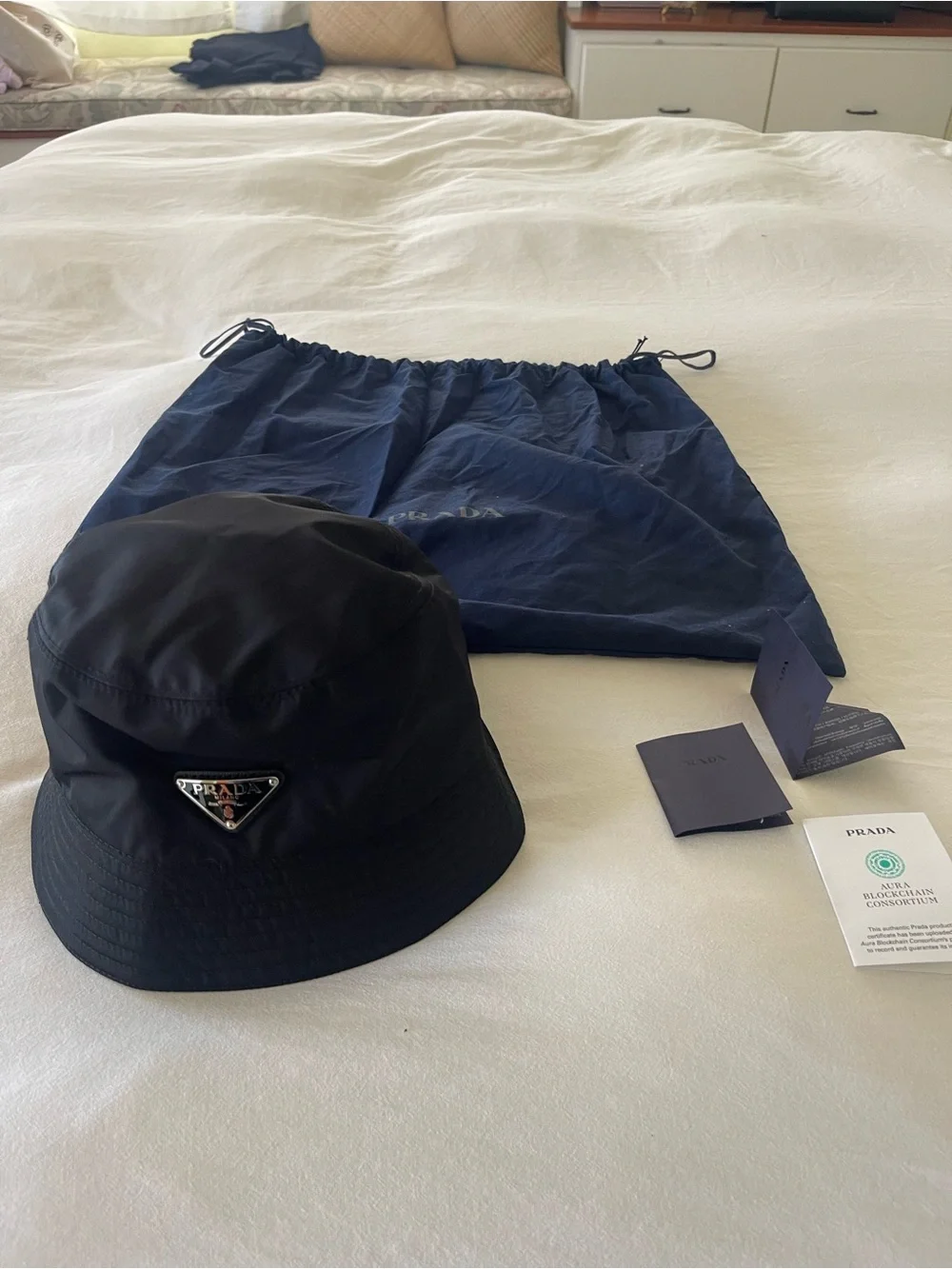 Prada Black Re-Nylon Bucket Hat